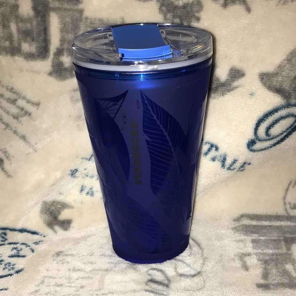 Blue Floral Coffee Tumbler